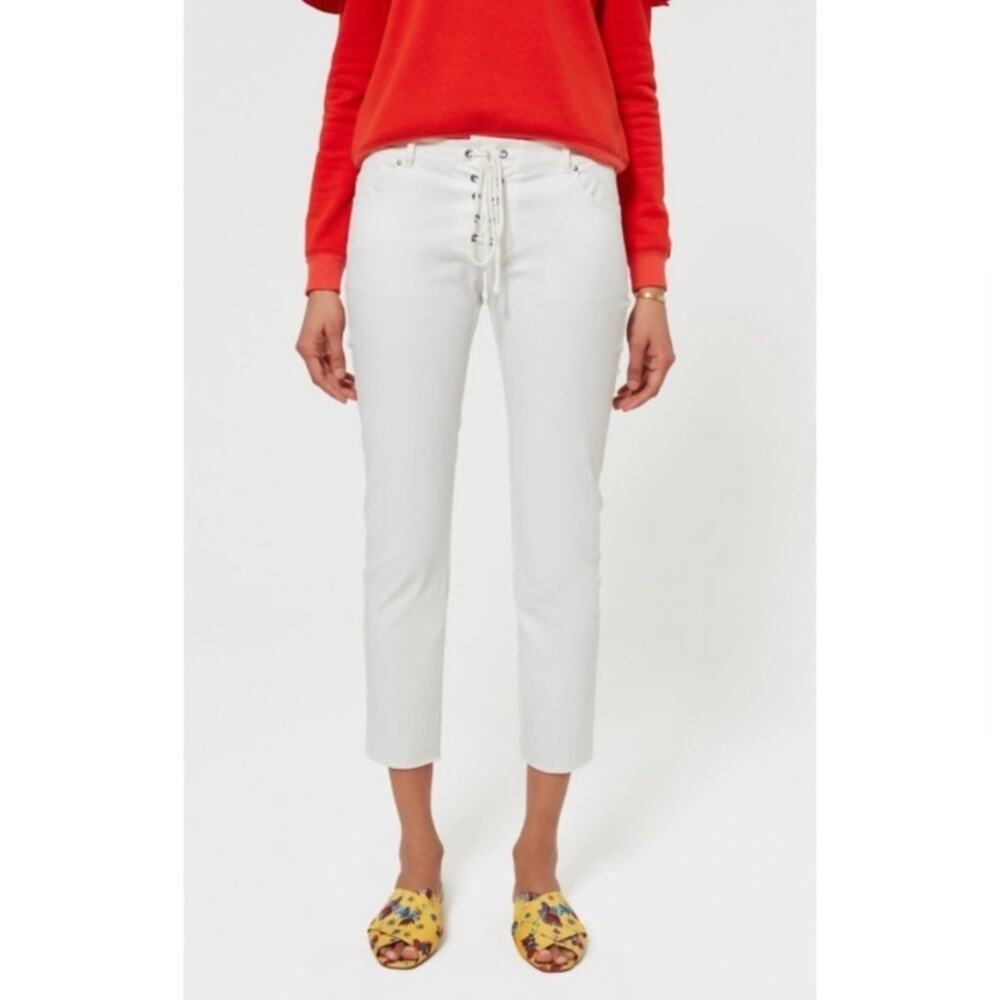 Rebecca Minkoff White Lace Up Pants